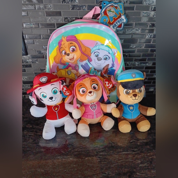 Paw Patrol Ty Beanie Baby 4pc Bundle - Picture 1 of 5